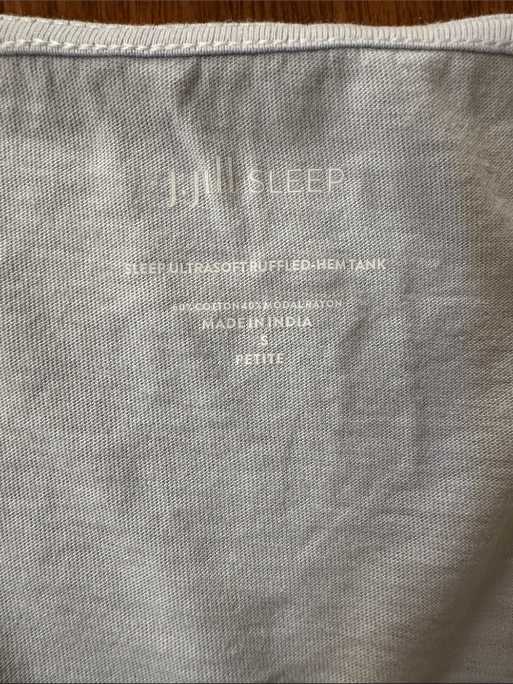 J. Jill Sleep Light Gray Ruffled-Hem Tank Top - Petite